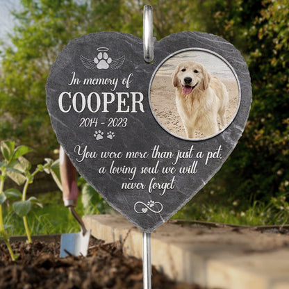 Personalized Memorial Garden Slate & Hook - Cemetery Decorations For Grave, Dog Memorial Gifts, Pet Memorial Stones, Loss Of Dog Sympathy Gift, Dog Memorial Stone