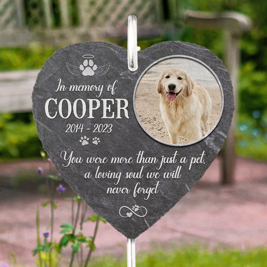 Personalized Memorial Garden Slate & Hook - Cemetery Decorations For Grave, Dog Memorial Gifts, Pet Memorial Stones, Loss Of Dog Sympathy Gift, Dog Memorial Stone