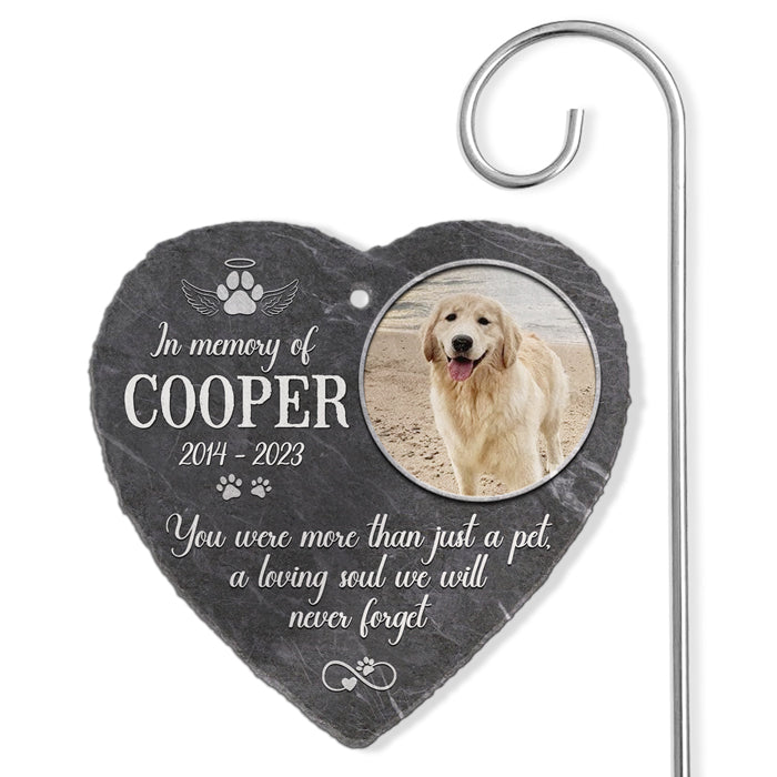 Personalized Memorial Garden Slate & Hook - Cemetery Decorations For Grave, Dog Memorial Gifts, Pet Memorial Stones, Loss Of Dog Sympathy Gift, Dog Memorial Stone