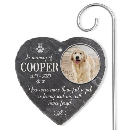 Personalized Memorial Garden Slate & Hook - Cemetery Decorations For Grave, Dog Memorial Gifts, Pet Memorial Stones, Loss Of Dog Sympathy Gift, Dog Memorial Stone
