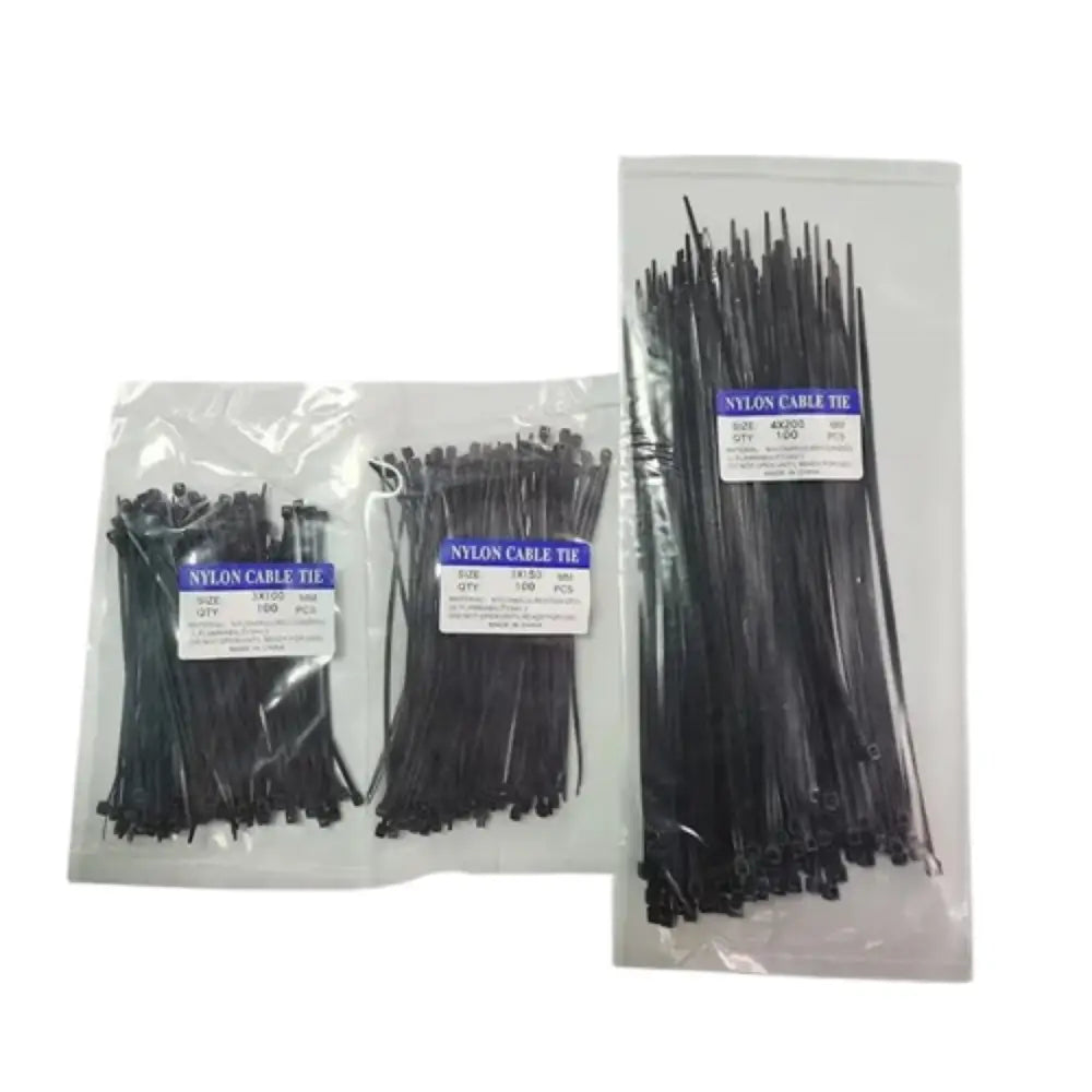 300PCS Releasable Nylon Cable Ties 3x100/3x150/4x200mm Reusable Loop Wrap