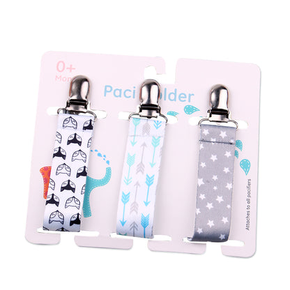 Cartoon Pattern Baby Pacifier Teether - Pack of 3