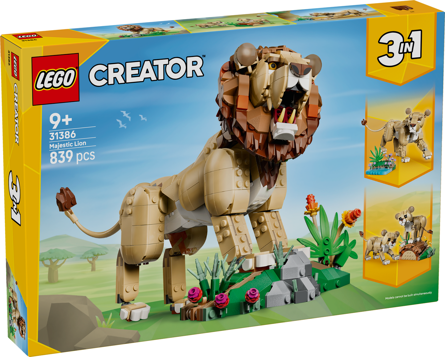 LEGO Creator: 3 in 1 Wild Animals: Majestic Lion (31386)