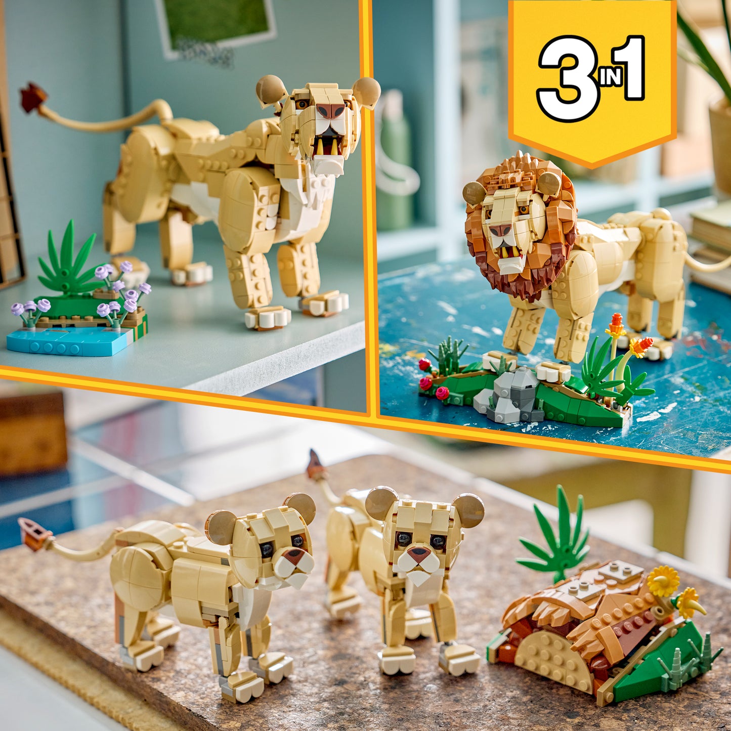 LEGO Creator: 3 in 1 Wild Animals: Majestic Lion (31386)