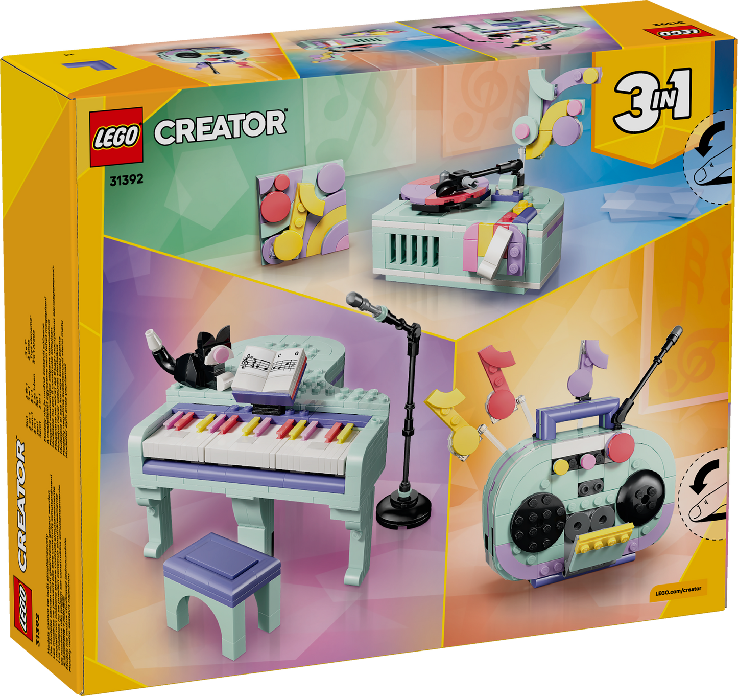LEGO Creator: 3 in 1 Music Decor Piano with Cat (31392)