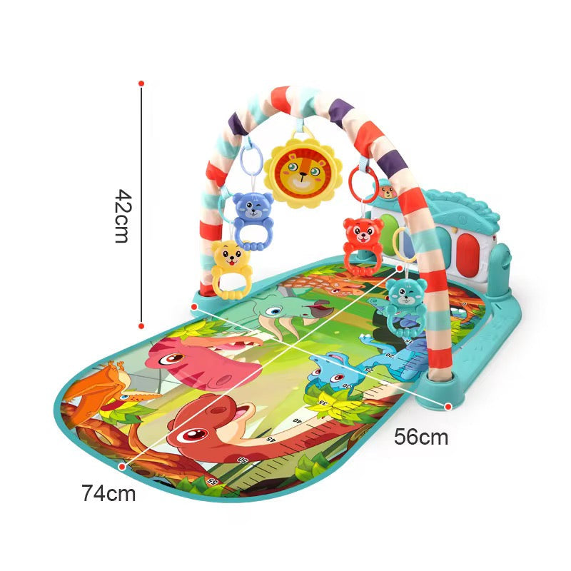 Baby Dino Play Gym & Kick Piano Mat – Multi-Functional Activity Center