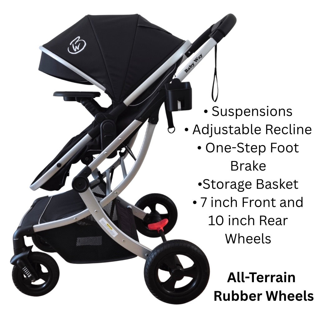 Preorder - Legacy 4 in 1 Travel System Bundle - Stroller + Bassinet + Capsule + Isofix Base + All-rider 360 Rotating Car Seat
