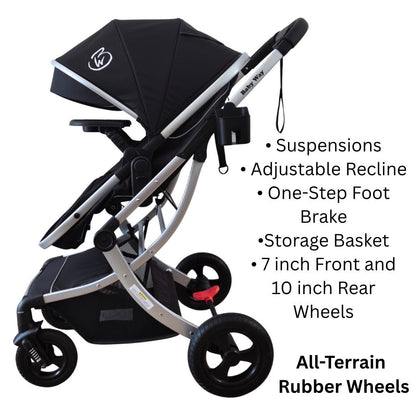 Preorder - Legacy 4 in 1 Travel System Bundle - Stroller + Bassinet + Capsule + Isofix Base + All-rider 360 Rotating Car Seat