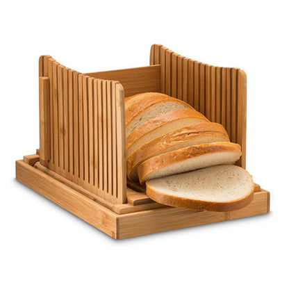 Bamboo Bread Slicer Loaf Cutting Board - salelink.co.nz