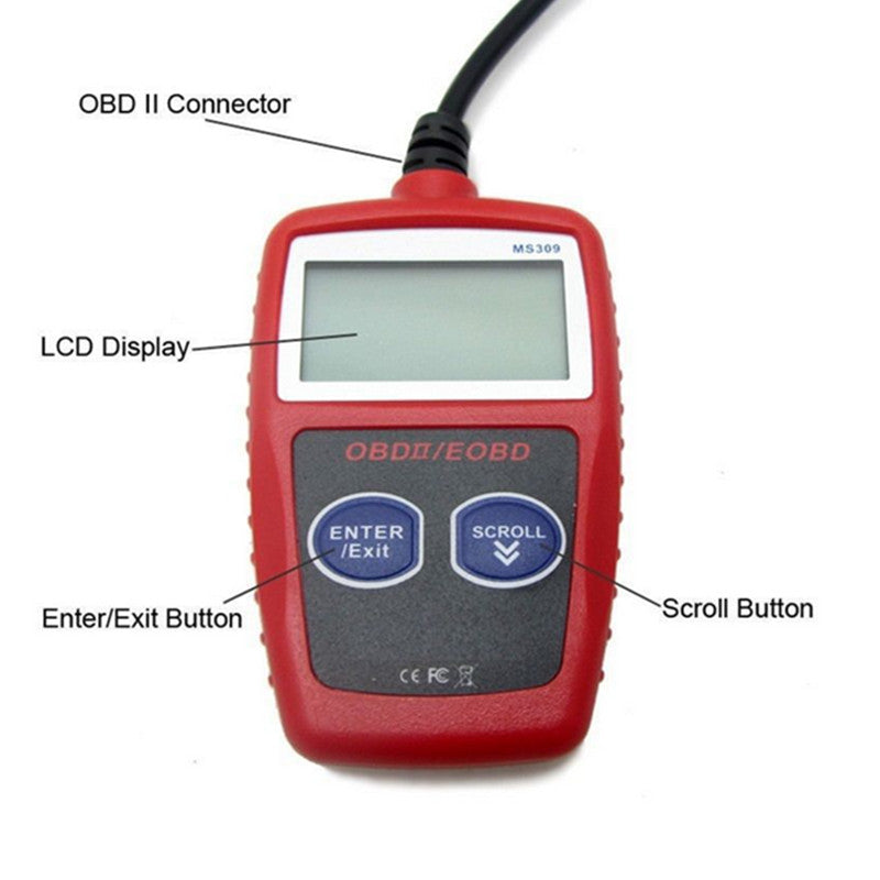 OBDII OBD2 CAR FAULT CODE READER SCANNER DIAGNOSTIC SCAN RESET Tool