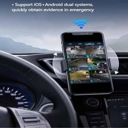 360° Dash Cam with WiFi & 24H Parking Mode (available in different storage capacity)