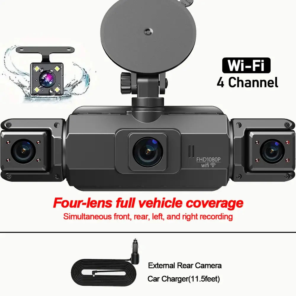 360° Dash Cam with WiFi & 24H Parking Mode (available in different storage capacity)