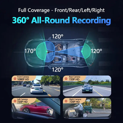 360° Dash Cam with WiFi & 24H Parking Mode (available in different storage capacity)
