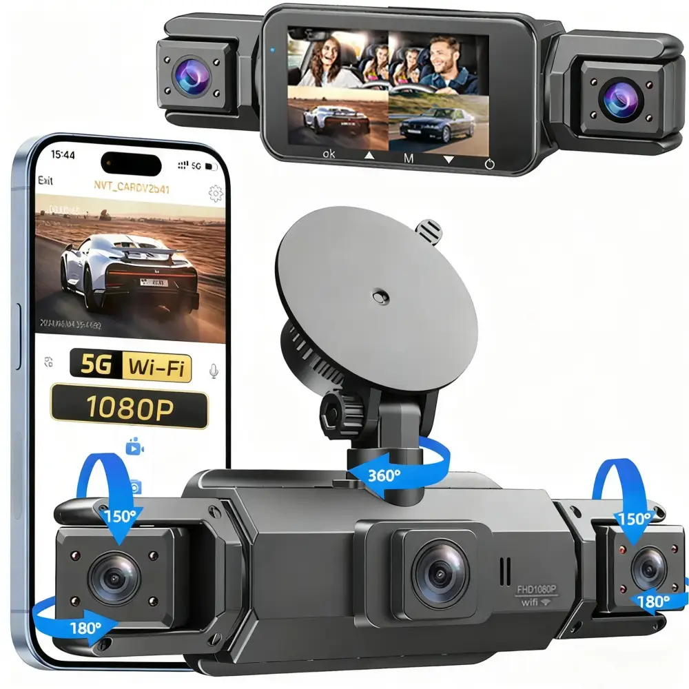 360° Dash Cam with WiFi & 24H Parking Mode (available in different storage capacity)