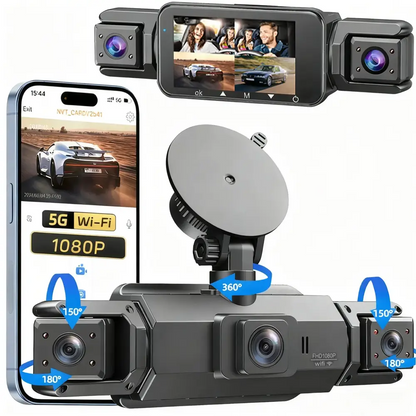 360° Dash Cam with WiFi & 24H Parking Mode (available in different storage capacity)
