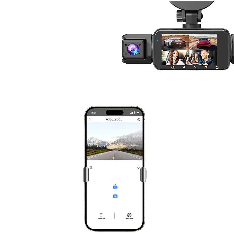 360° Dash Cam with WiFi & 24H Parking Mode (available in different storage capacity)
