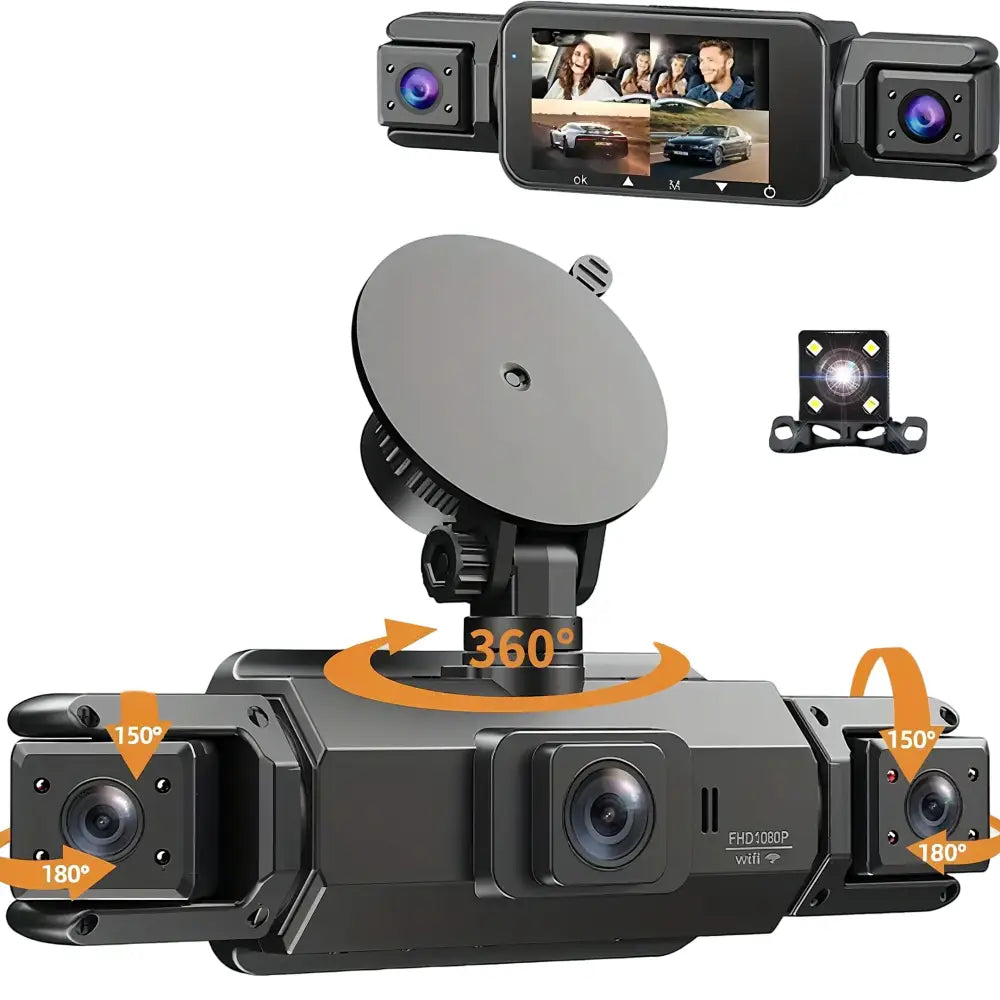 360° Dash Cam with WiFi & 24H Parking Mode (available in different storage capacity)