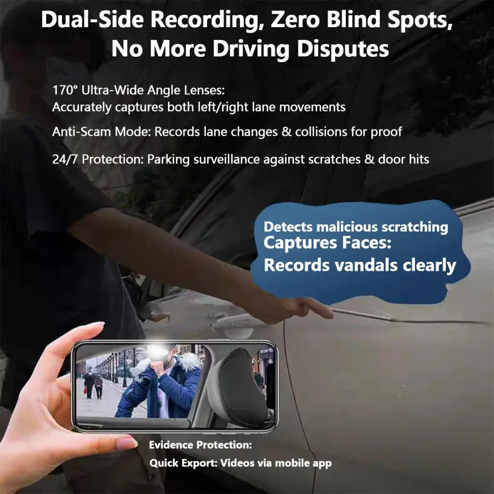 360° Dash Cam with WiFi & 24H Parking Mode (available in different storage capacity)