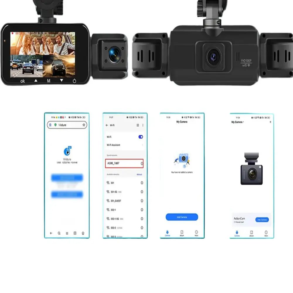 360° Dash Cam with WiFi & 24H Parking Mode (available in different storage capacity)