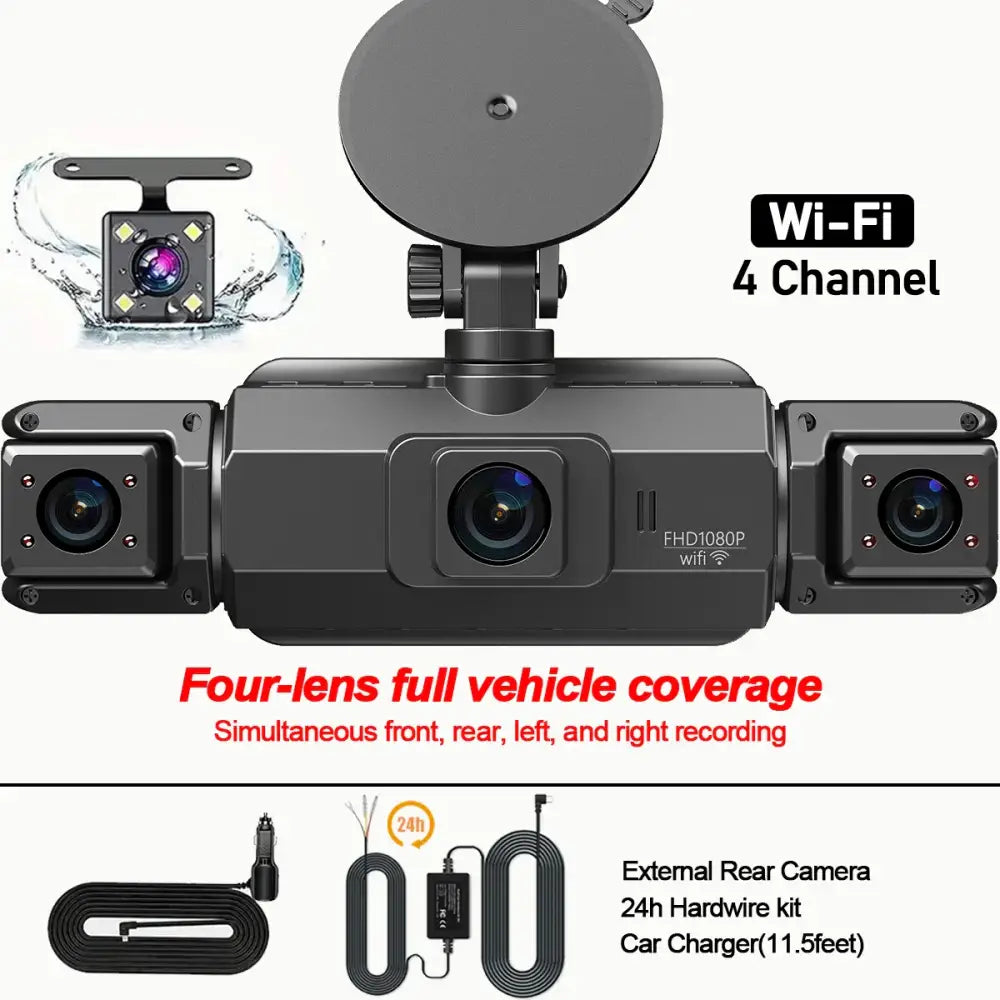 360° Dash Cam with WiFi & 24H Parking Mode (available in different storage capacity)