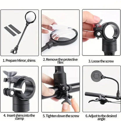 360° Rotatable Bicycle Handlebar Mirror