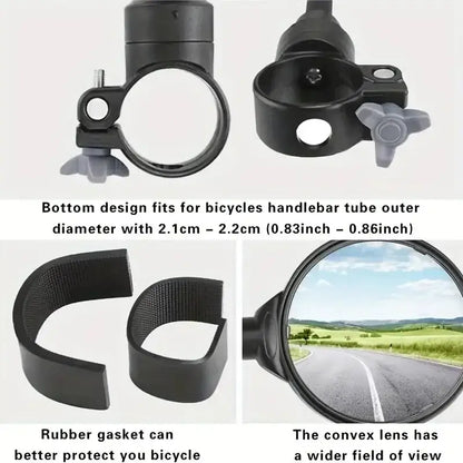 360° Rotatable Bicycle Handlebar Mirror