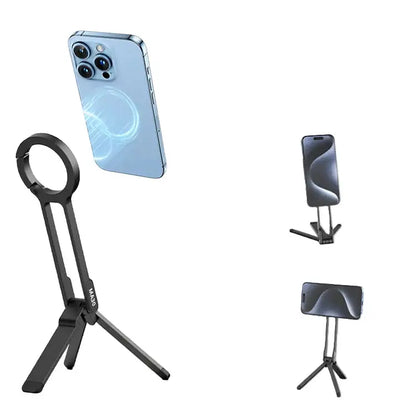 360° Rotating Tripod Mount for MagSafe – Adjustable Phone Stand