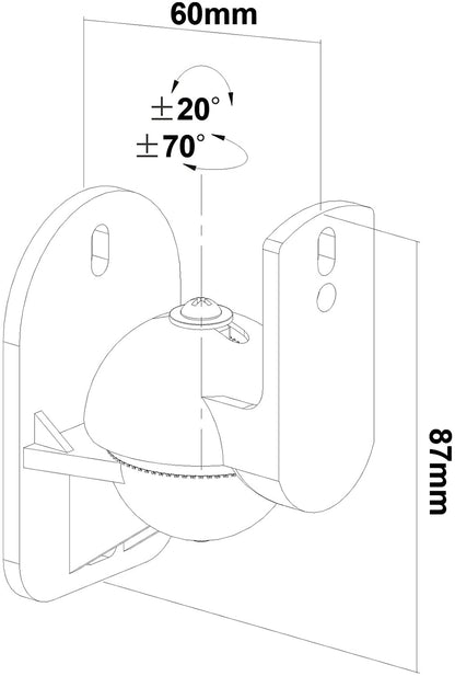 2pcs Universal Speaker Mount