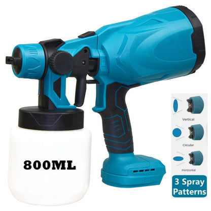 Cordless High Pressure Spray Gun Paint Sprayer Fits Makita 18V Battery