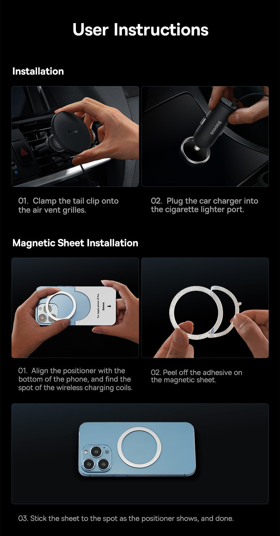 Wireless Fast Car Charger for iPhone