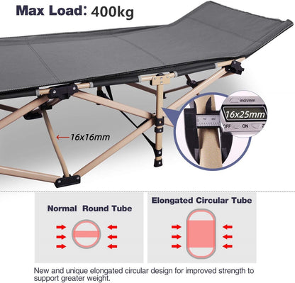 Folding Camping Stretcher Bed 190x71x36cm