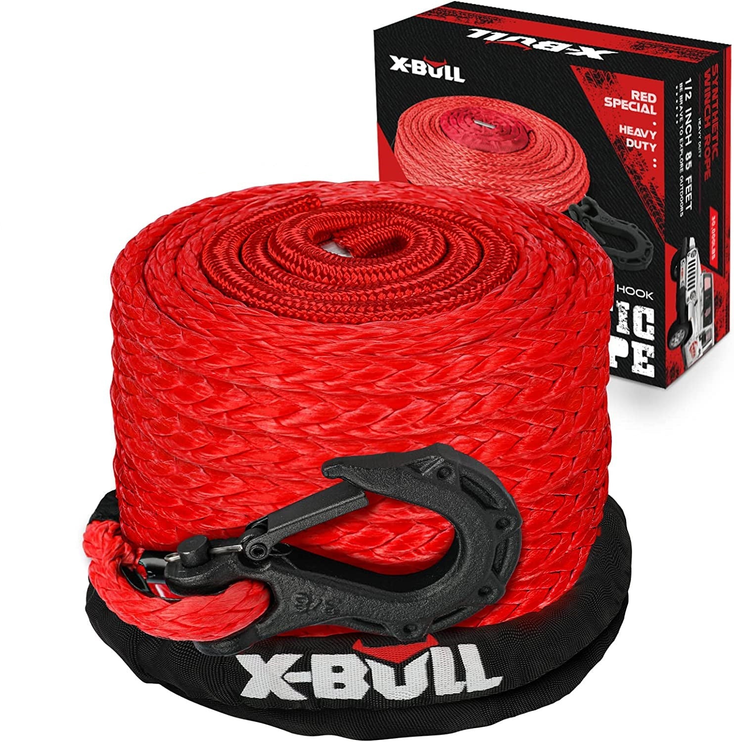 X-BULL Synthetic Winch Rope Cable Line 25M 32000LBS - salelink.co.nz