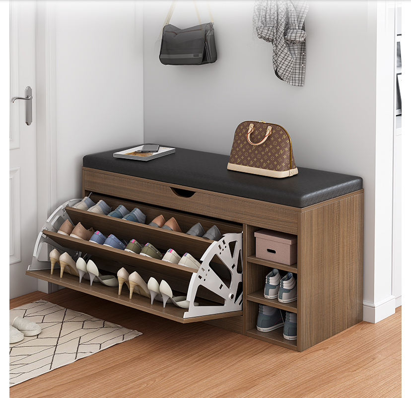 Shoe Storage Bench Black