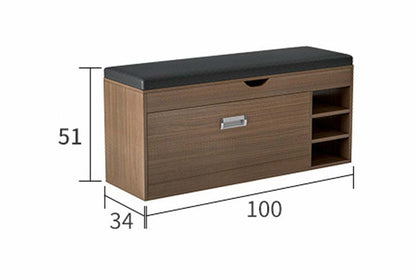 Shoe Storage Bench Black