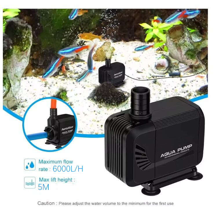 6000L/H Water Pump Fountain Fish Tank Pond Aquarium Pump