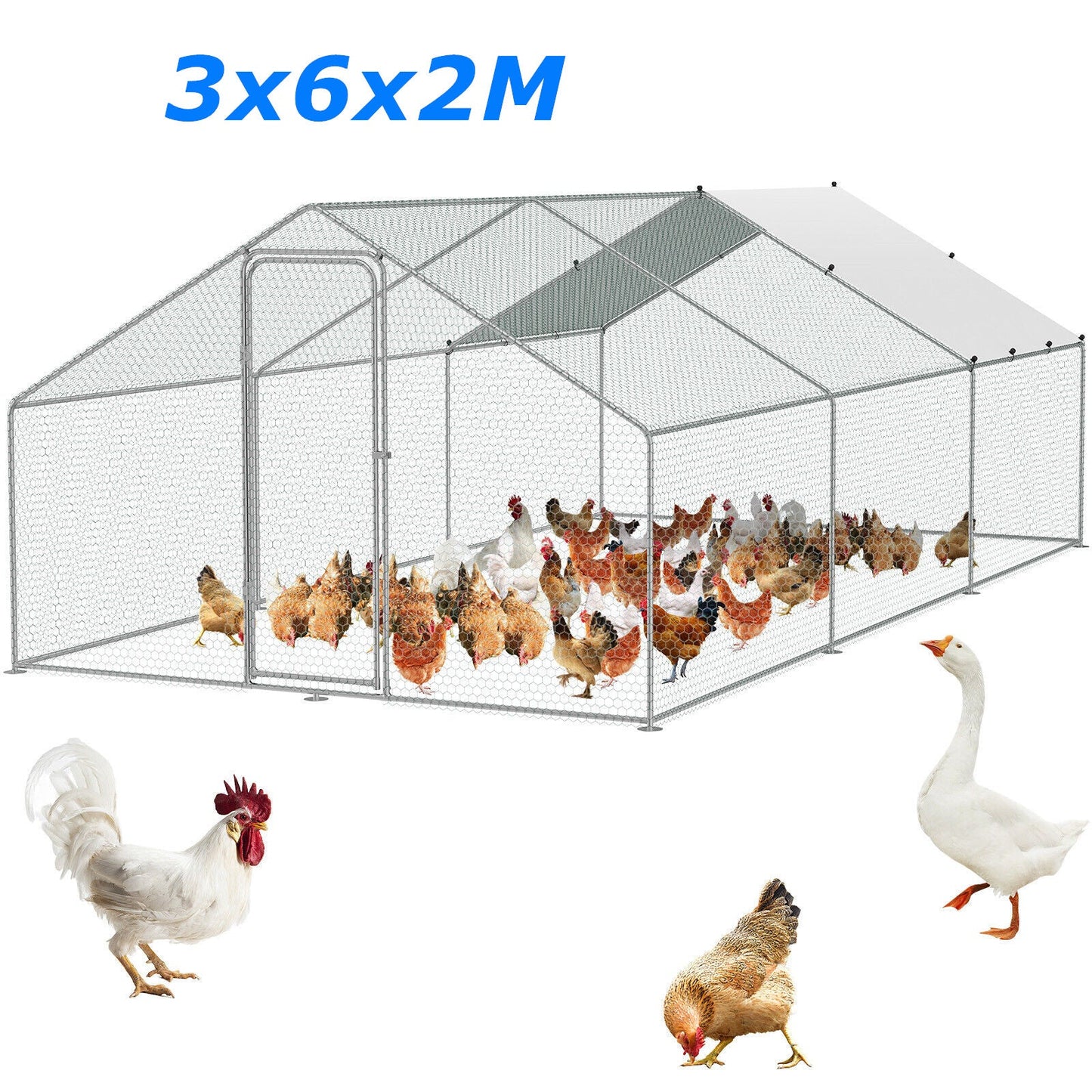 Chicken Coop Run 3x6x2M - salelink.co.nz