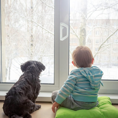 Patio Sliding Door Handle Set with Lock White