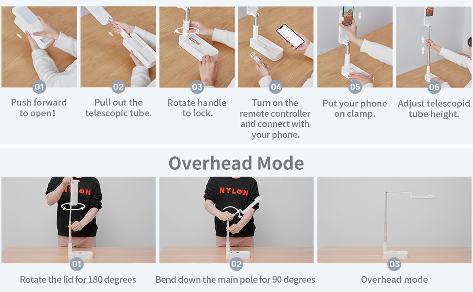 Extendable Selfie Stand 360 Rotation with Phone Holder