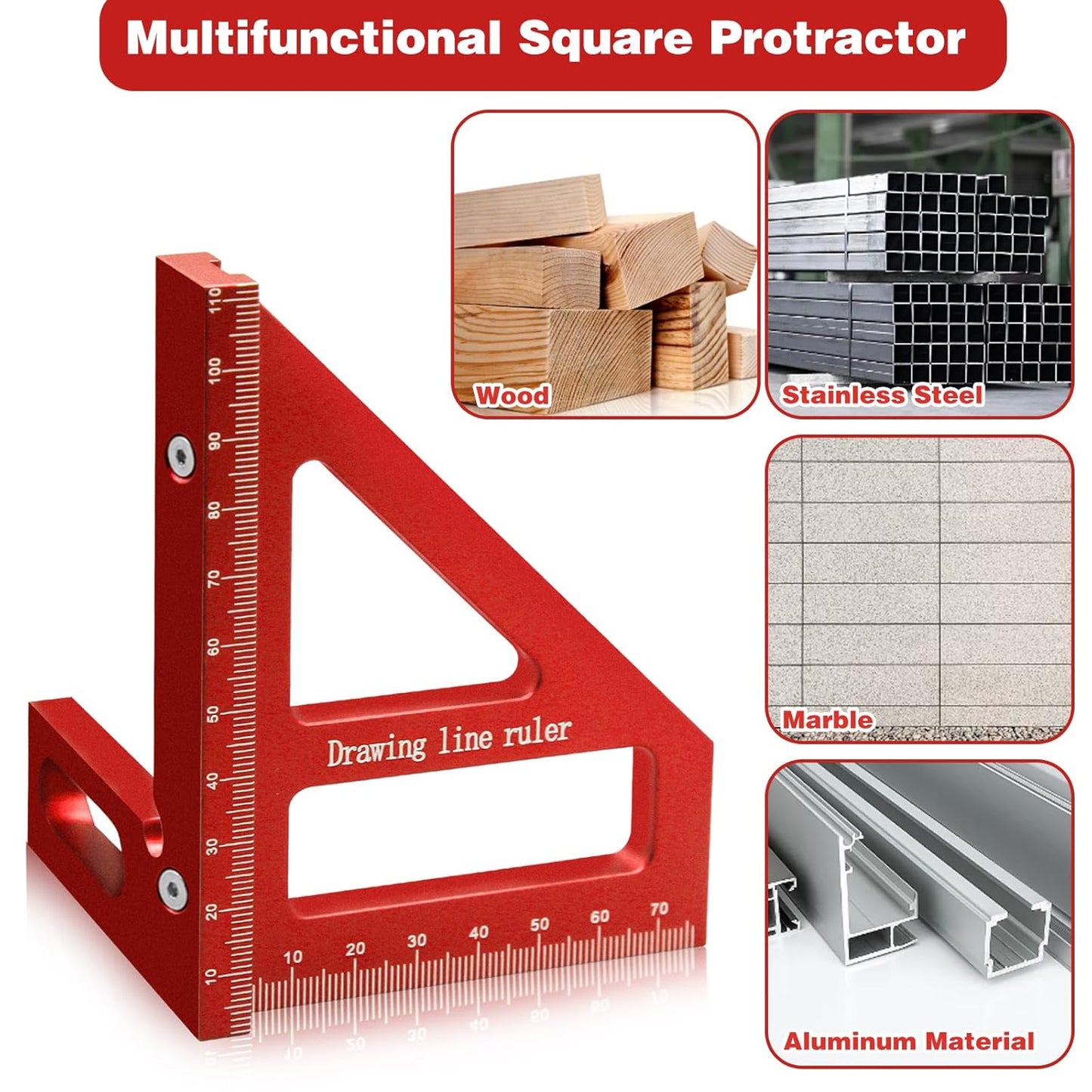 3D Multi Angle Measuring Ruler Metric