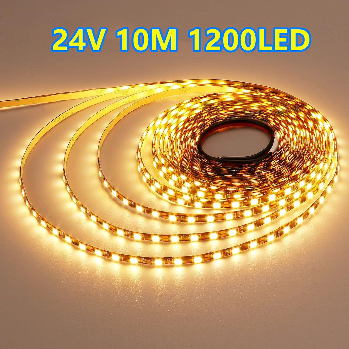 2835 24V 10M LED Strip Light Warm White 1200LED - salelink.co.nz