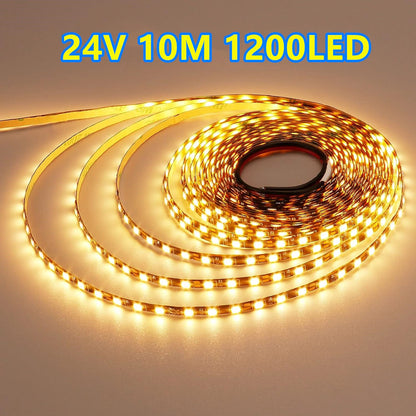 2835 24V 10M LED Strip Light Warm White 1200LED - salelink.co.nz