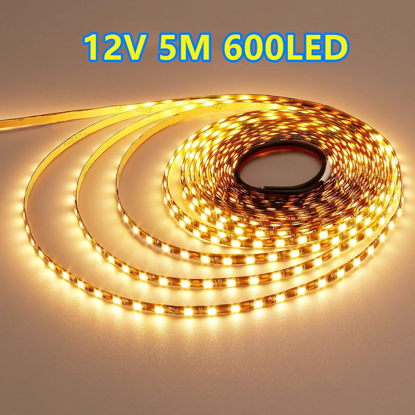 2835 12V 5M LED Strip Light Warm White 600LED - salelink.co.nz