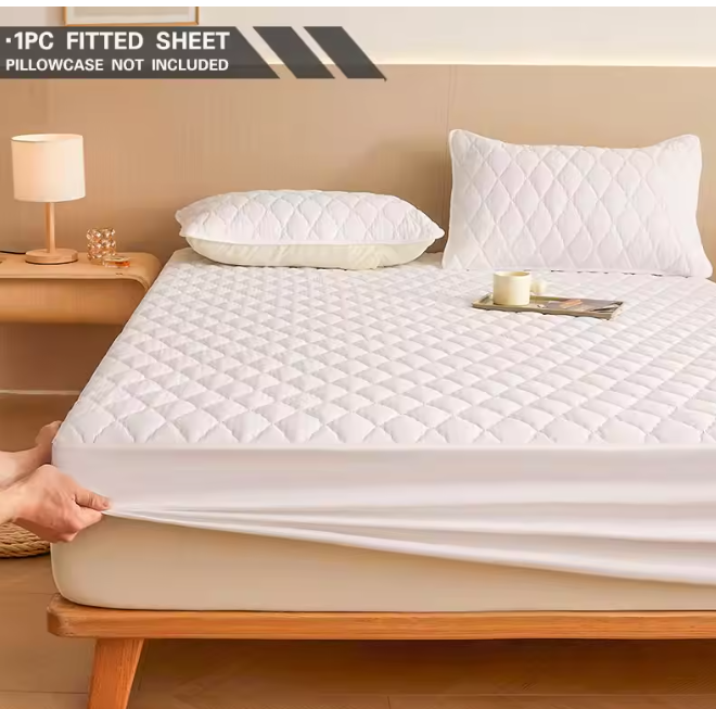 Waterproof Mattress Protector White-1.98x2.03m