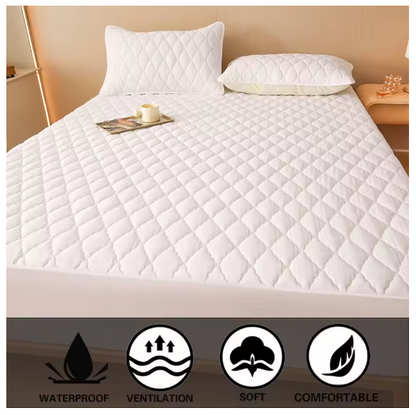 Waterproof Mattress Protector White-1.98x2.03m