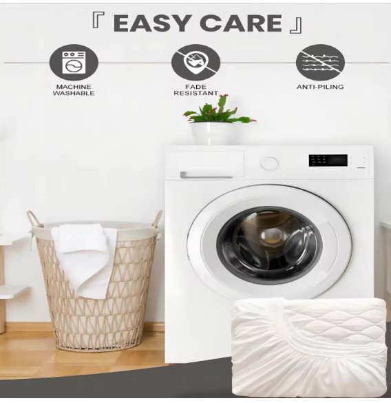 Waterproof Mattress Protector White-1.98x2.03m