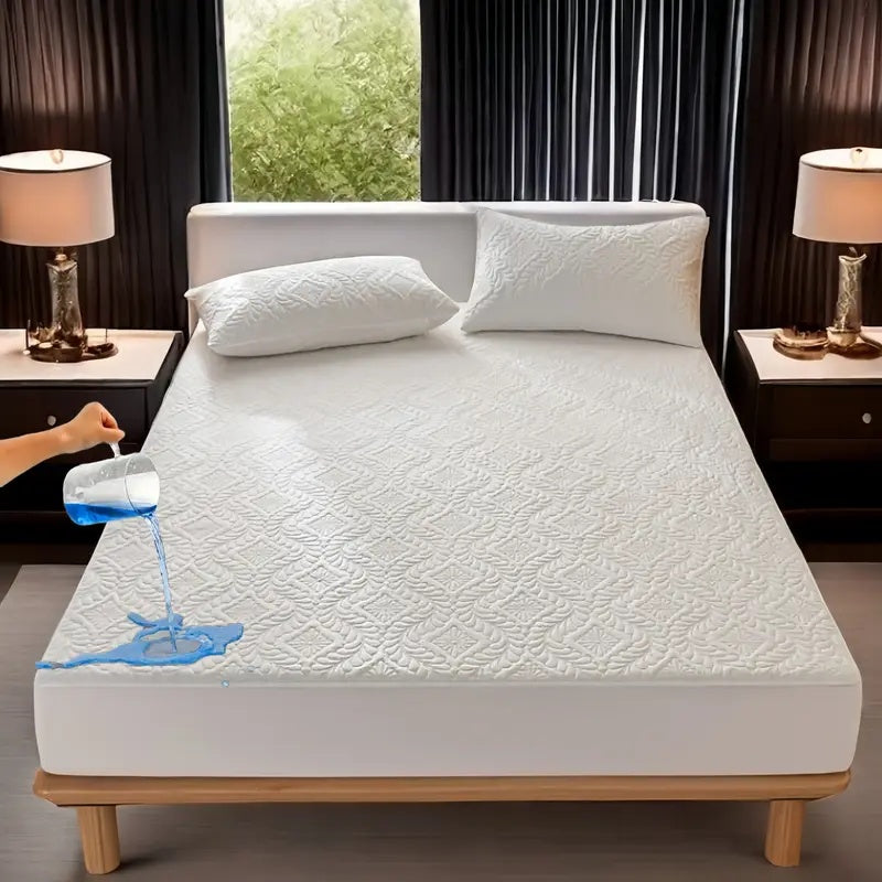 Waterproof Mattress Protector Grey 1.98x2.03m