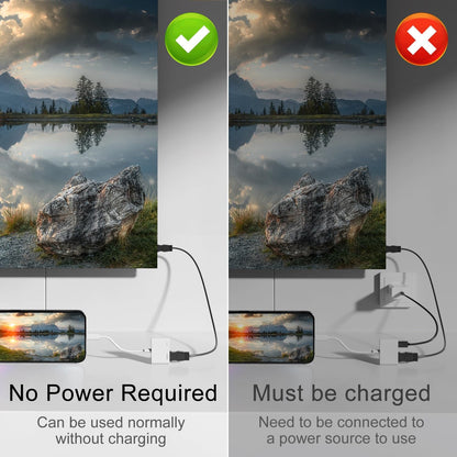 Upgraded Lightning to HDMI Adapter No Power Required