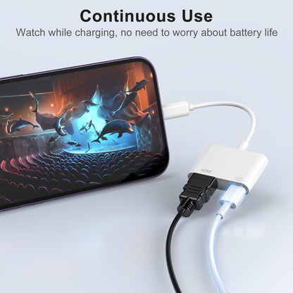 Upgraded Lightning to HDMI Adapter No Power Required