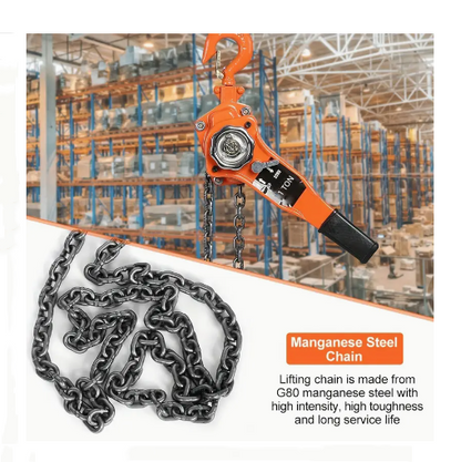 1T Steel Heavy Duty 3M Lever Block Chain Hoist