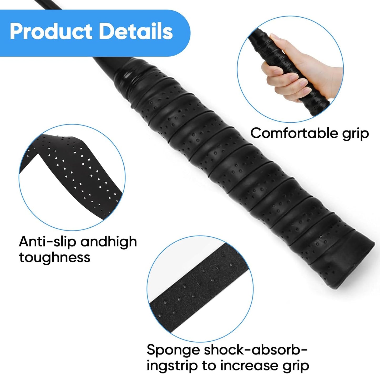 6Pcs Tennis Racket Grip Tapes